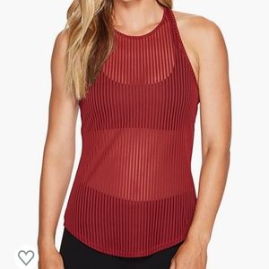 Alo Yoga Essence tank in Red Velvet